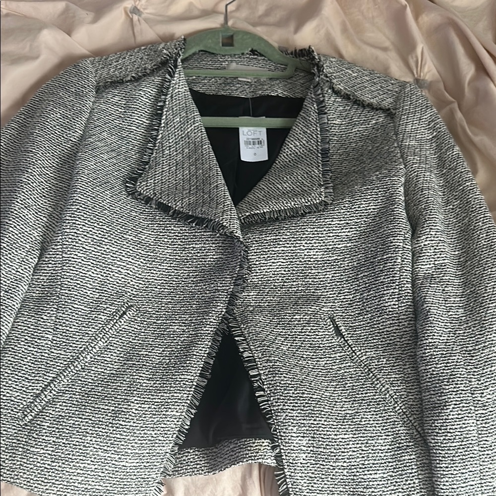 LOFT Black and White Tailored Blazer With Tags!!